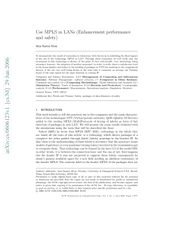 Use MPLS in Lan`s
