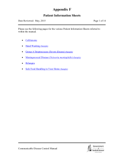 Appendix F Patient Information Sheet