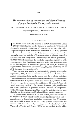 The determination of composition and thermal history of