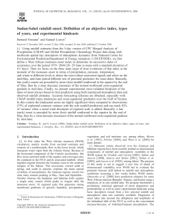Sudan-Sahel rainfall onset: Definition of an objective index, types of