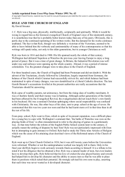 ryle and the church of england