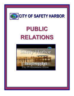 public relations - City of Safety Harbor