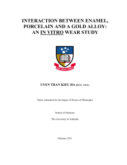 interaction between enamel, porcelain and a gold alloy: an in vitro