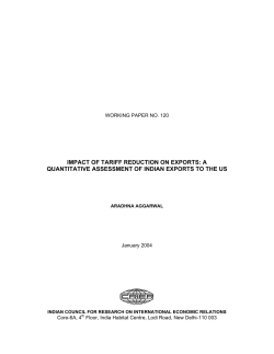 impact of tariff reduction on exports: a quantitative