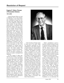 Eugene P. Odum - Ecological Society of America