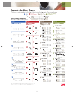 Superabrasive Wheel Shapes