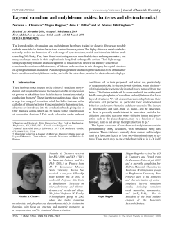 Layered vanadium and molybdenum oxides: batteries
