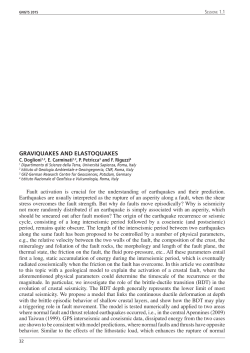 graviquakes and elastoquakes - Istituto Nazionale di Oceanografia e