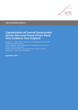 Capitalization of Central Government Grants into Local House Prices