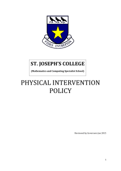 PHYSICAL INTERVENTION POLICY