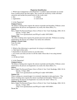 Plagiarism pretest