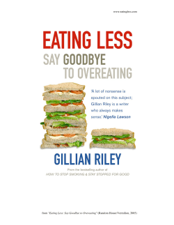 Free Sample Chapter - Eating Less by Gillian Riley