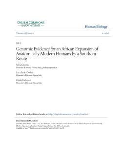 Genomic Evidence for an African Expansion of Anatomically Modern