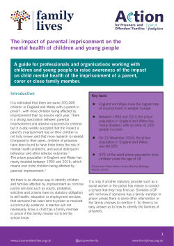 The impact of parental imprisonment on the mental health