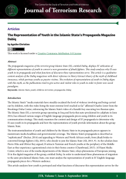 Articles The Representation of Youth in the Islamic State`s