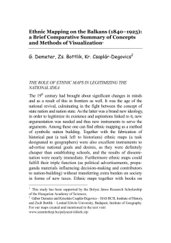 Ethnic Mapping on the Balkans (1840&ndash;1925): a Brief Comparative
