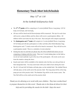 Elementary Track Meet Info/Schedule