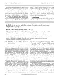 (2129) Proposal to conserve the family name Asphodelaceae