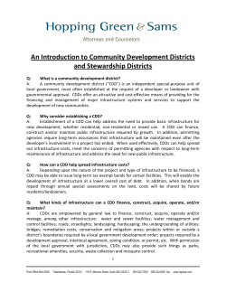 Introduction to Community Development Districts