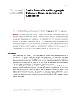 Spatial Composite and Disaggregate Indicators: Chow