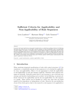Sufficient Criteria for Applicability and Non-Applicability