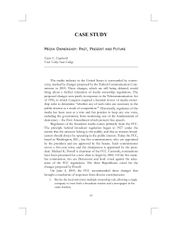 Media Ownership: Past, Present and Future