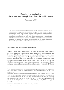 Keeping it in the family: the absence of young Italians