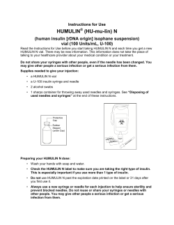 Instructions for Use HUMULIN (HU-mu-lin)N