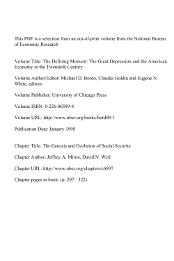The Genesis and Evolution of Social Security
