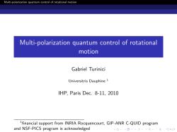 Multi-polarization quantum control of rotational motion