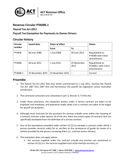 Revenue Circular PTA006.1 Circular history Preamble