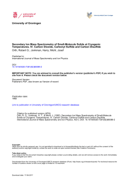 University of Groningen Secondary Ion Mass Spectrometry of