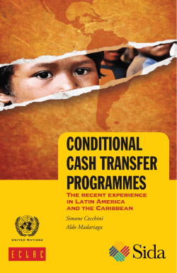 Conditional cash transfer programmes. The recent