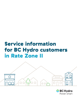 Service information for BC Hydro customers in Rate Zone II