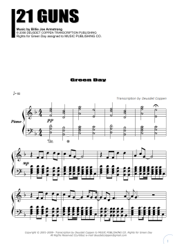 Music by Billie Joe Armstrong Rights for Green Day