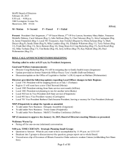 board of directors meeting - Minnesota Association of Professional
