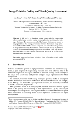 LNCS 7674 - Image Primitive Coding and Visual Quality Assessment