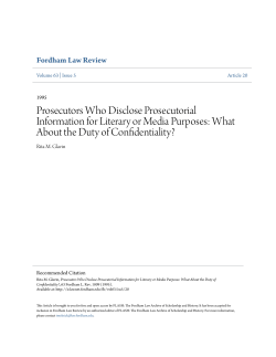 Prosecutors Who Disclose Prosecutorial Information for Literary or