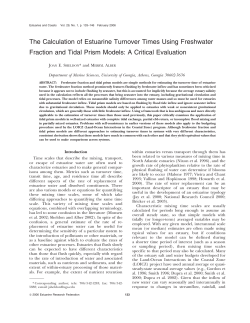 The Calculation of Estuarine Turnover Times Using - GCE-LTER