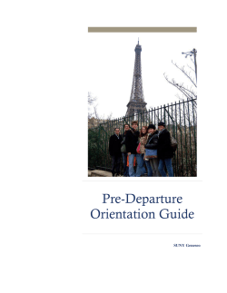 Pre-Departure Orientation Guide