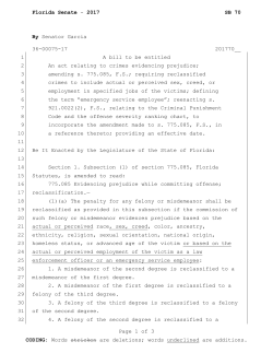 SB 70 - The Florida Senate