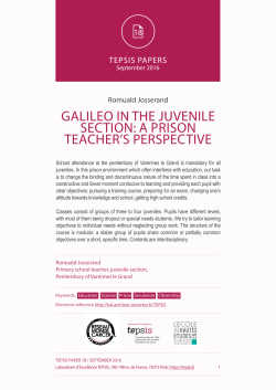 galileo in the juvenile section: a prison teacher`s perspective