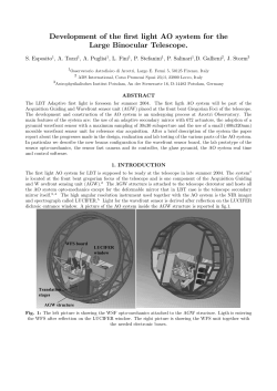 Development of the &euro;rst light AO system for the Large