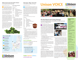 Fall/Winter 2015 - Unison Health and Community Services