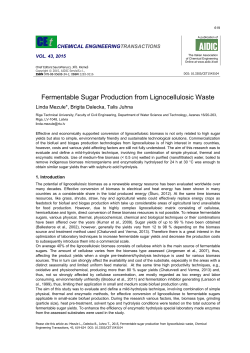 Fermentable Sugar Production from Lignocellulosic Waste