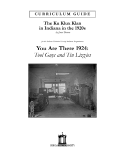 The Ku Klux Klan in Indiana in the 1920s