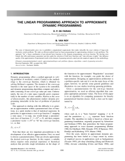 the linear programming approach to approximate dynamic