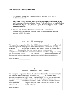 Guess the Country - Reading and Writing