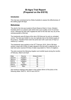 Bi-Agra Trial Report - Turf Growers Association of Western Australia