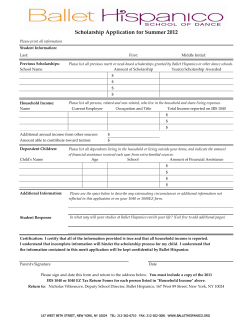 Ballet Hispanico School of Dance Scholarship Application for